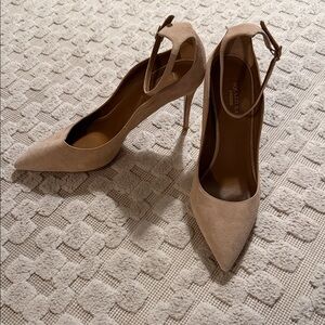 Aquazzura Nude Suede Heels
